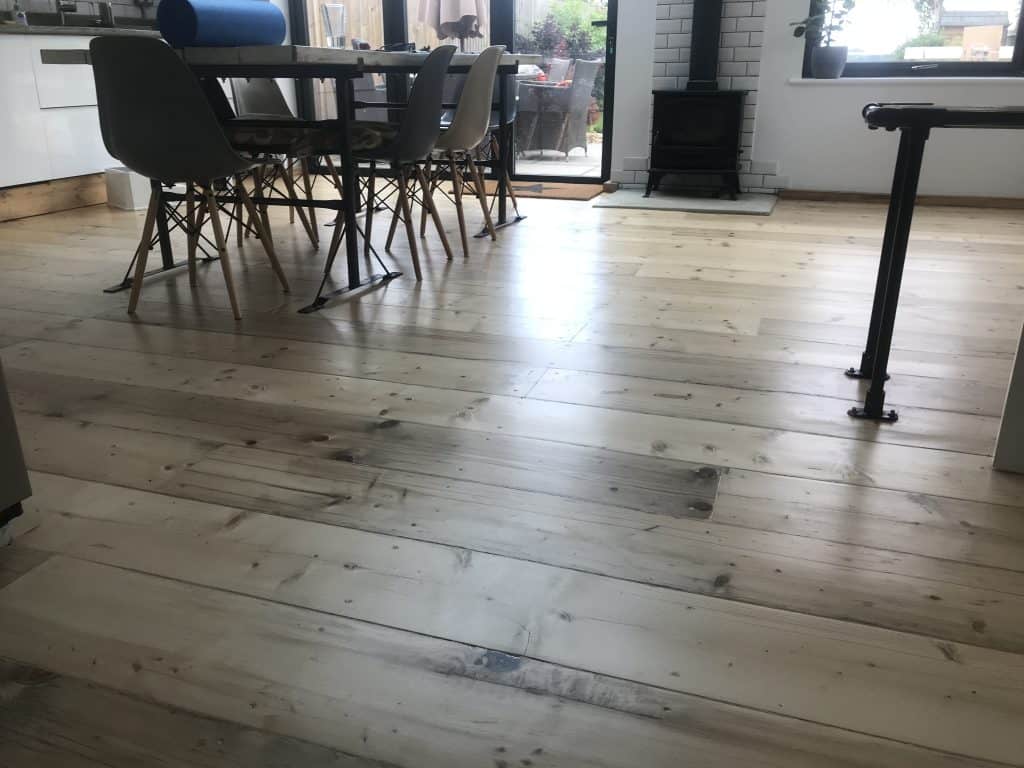 Clean Oil Finished Wood Floors | refinished wood floor in home