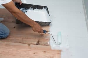 Rejuvenate Old Wooden Floors | painting wood floor white