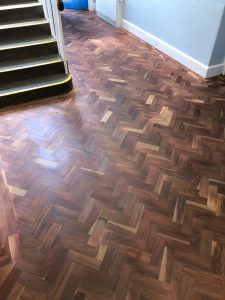Wooden floor installation | parquet flooring in a house