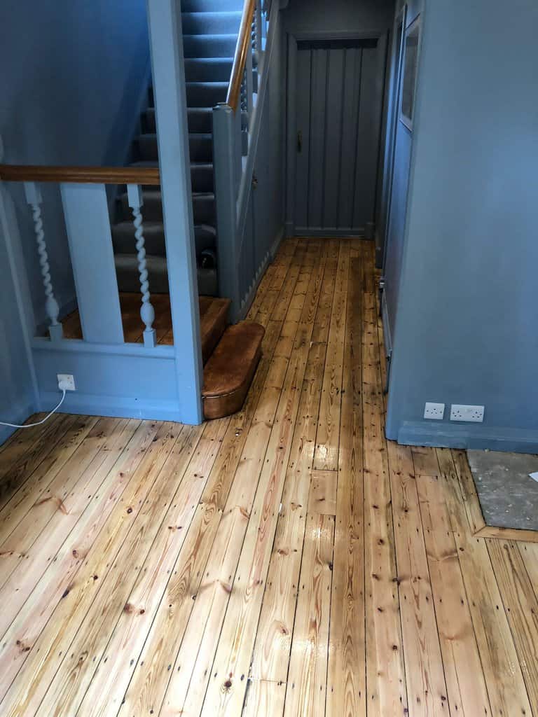 Solid wood floor | hallway solid wood flooring restored