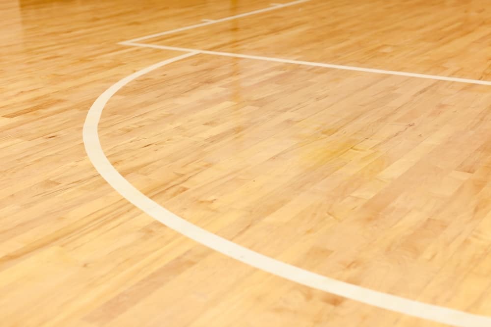 Commercial floor sanding | Basketball gym floor