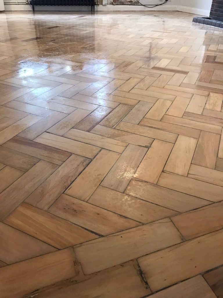 Parquet flooring restoration cost near me | close up of parquet flooring