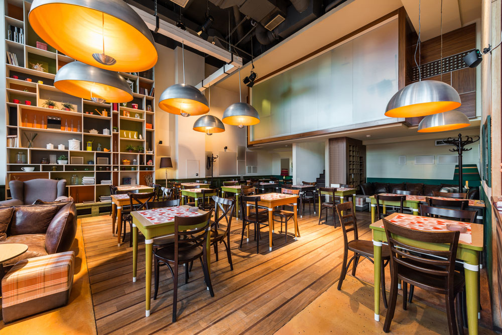 Best wood flooring for restaurants | restaurant with wood flooring