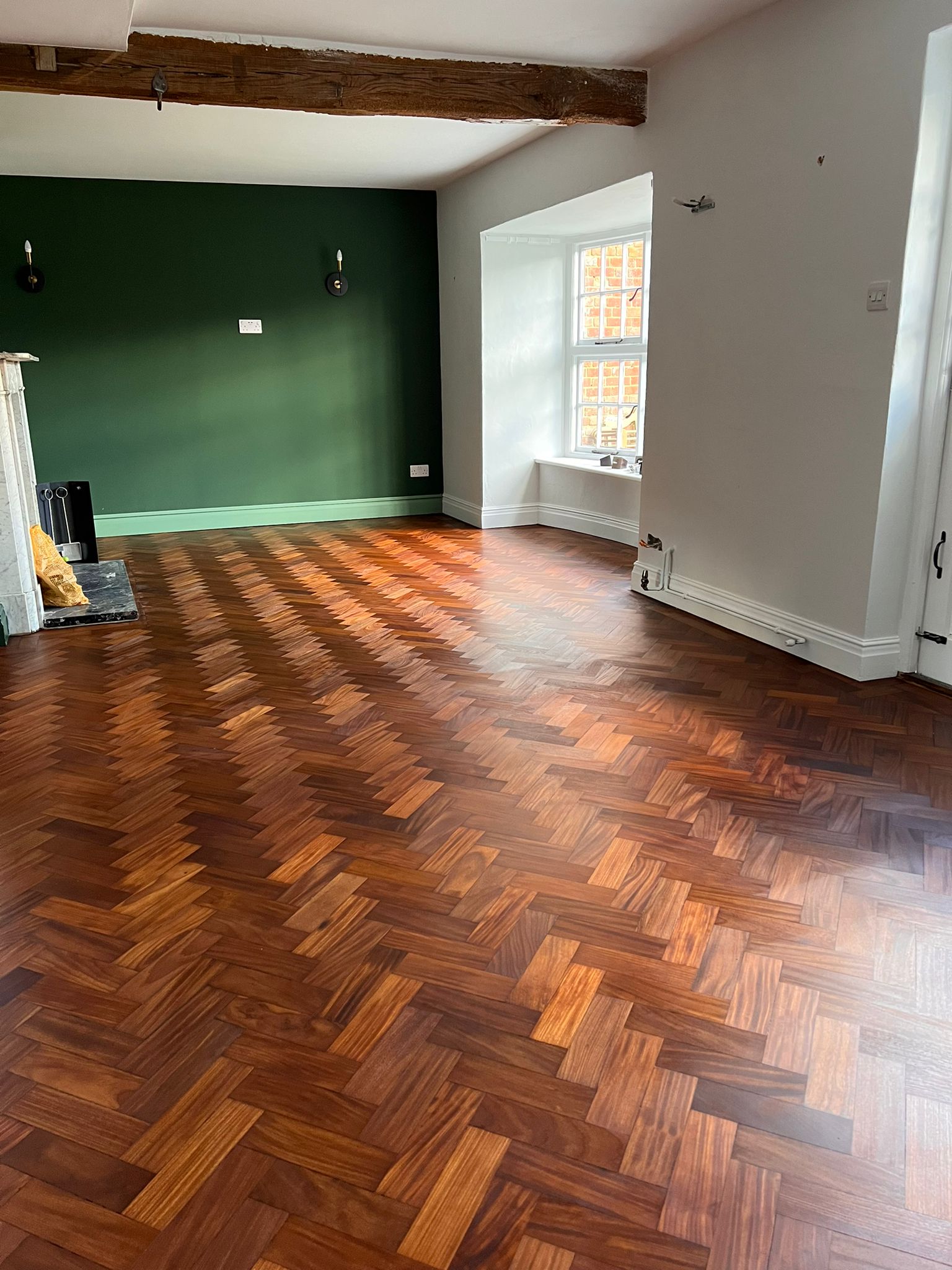 Wood Floor Restoration Sussex | Parquet restored flooring in a home
