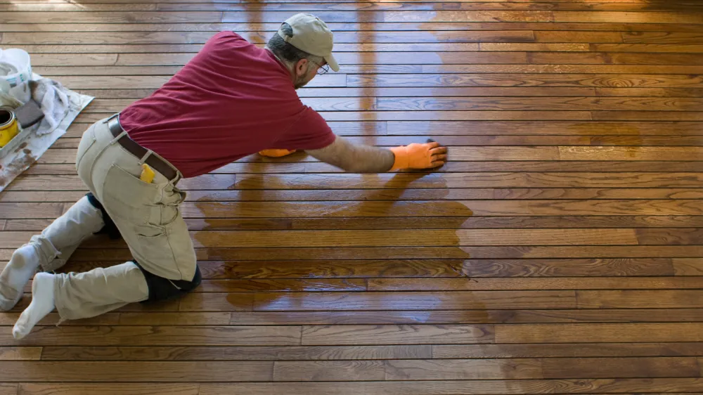 Finishing commercial wood flooring restoration near me