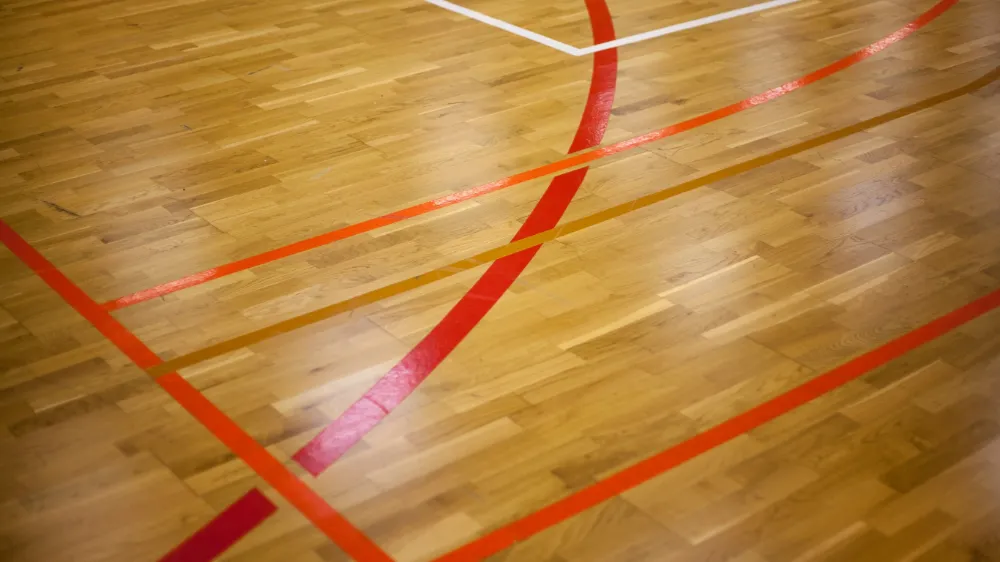Commercial flooring - sports hall markings