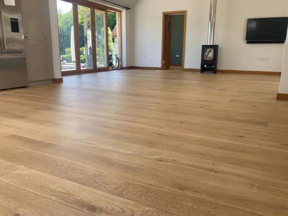 Wood floor repair | Wooden floor in a house.