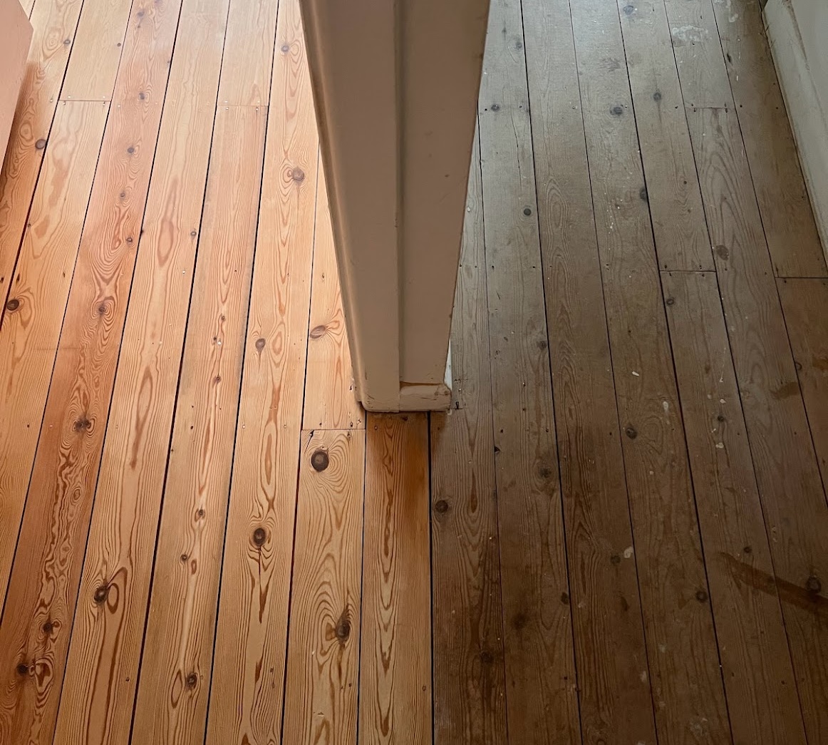 faded wood floor